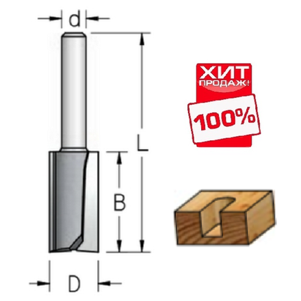 ХИТ! Фреза пазовая 6.0 x 25 x 57 x 8 WPW P240605