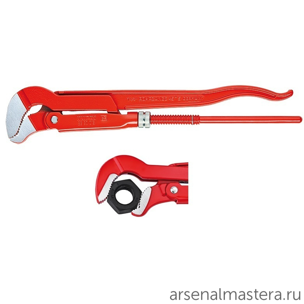 Ключ трубный 245 мм, 1/2", S-образные губки, зев 35 мм KNIPEX KN-8330005