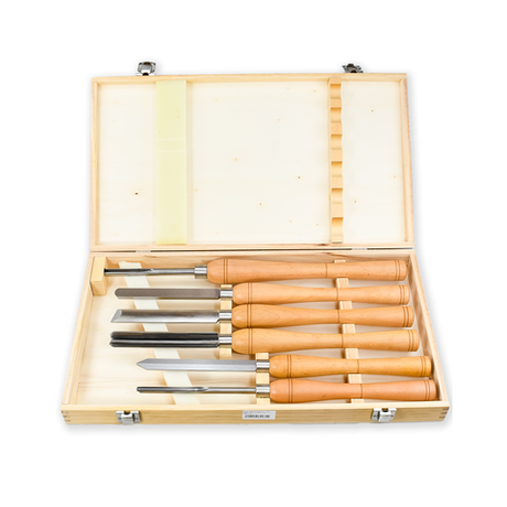 Набор токарных резцов 6 шт в деревянном кейсе Luban М00021736