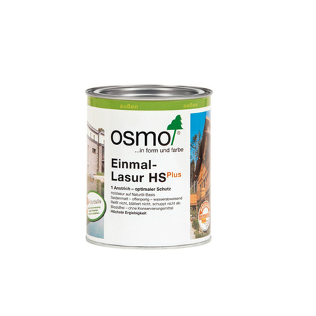 Новинка! Однослойная лазурь OSMO Einmal-Lasur HS PLUS 9212 Серебристый тополь 0,75 л для древесины для наружных и внутренних работ 11101450