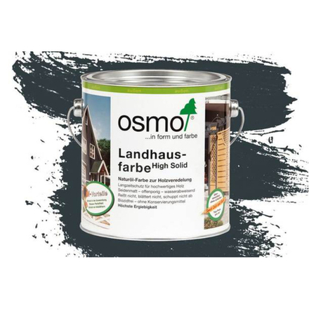 Непрозрачная краска для наружных работ Osmo 2716 серый антрацит 0,75 л Landhausfarbe Osmo-2716-0.75 11000156