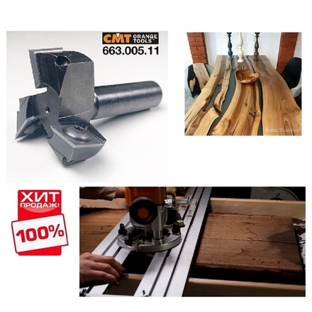 ХИТ! Фреза Z3 с тремя сменными поворотными ножами для слэбов CMT HM Z3 D 38 x 12 x 60 RH S12 RH 663.005.11