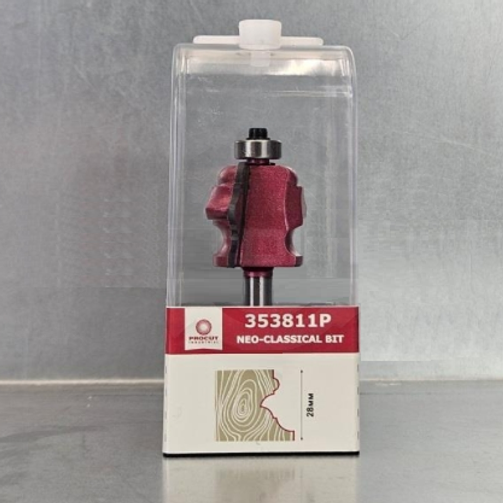 Новинка! Фреза фигурная молдинговая D=38 x 28x 63 мм S=8 нижний подшипник PROCUT 353811P