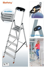 Новинка! Свободностоящая стремянка 2К заглушки 4 ступеней MONTO SAFETY Krause 128942