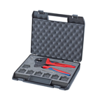 АКЦИЯ НОЯБРЬ 2025! Пресс - клещи системные KNIPEX без плашек в пластиковом кейсе, длина 200 мм. Для опрессовки, для сменных опрессовочных плашек. Для более тысячи видов опрессовки контактов KN-9743200