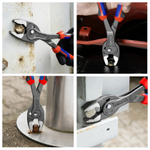 Новинка! Клещи с фронтальным и боковым захватами KNIPEX TwinGrip 250 мм, 7 позиций, зев 5 - 27 мм, 3-комп. ручки в блистере KN-8202250SB