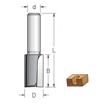 Фреза пазовая 16.0 x 38 x 80 x 12 WPW P261602