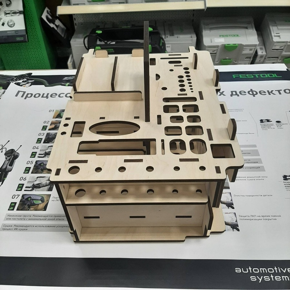 Вкладыш органайзер деревянный (подходит для систейнера Festool  SYS3 M 337) ArMa-18