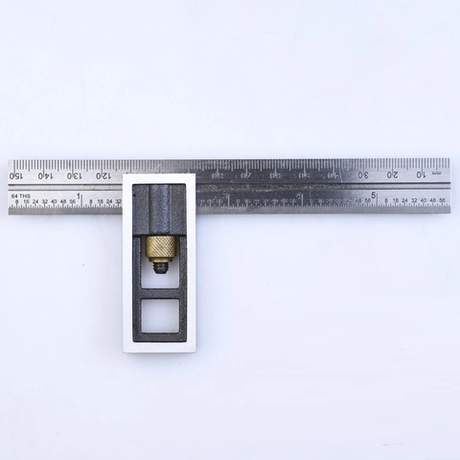Новинка! Угольник GOLDRATIO 150 мм с подвижной подошвой, мм / дюймы М00023939
