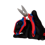 АКЦИЯ ЛЕТНИЕ СКИДКИ! Ножницы электрика угловые KNIPEX 160 мм, обжим концевых гильз: 0.5–6 мм.кв. и 10–25 мм.кв., нерж, 2-комп ручки KN-950520SB