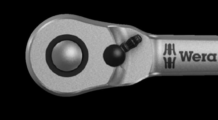 Трещотка Zyklop Metal переключение реверса привод 1/2д  8004 C WERA WE-004064