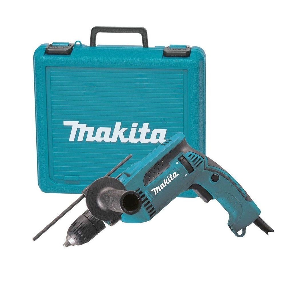 Новинка! Дрель ударная сетевая Makita HP 1641 FK 0,68 кВт 220 В, Двухрежимная, D сверления бетон 16 мм, дерево 30 мм, металл 13 мм HP1641FK