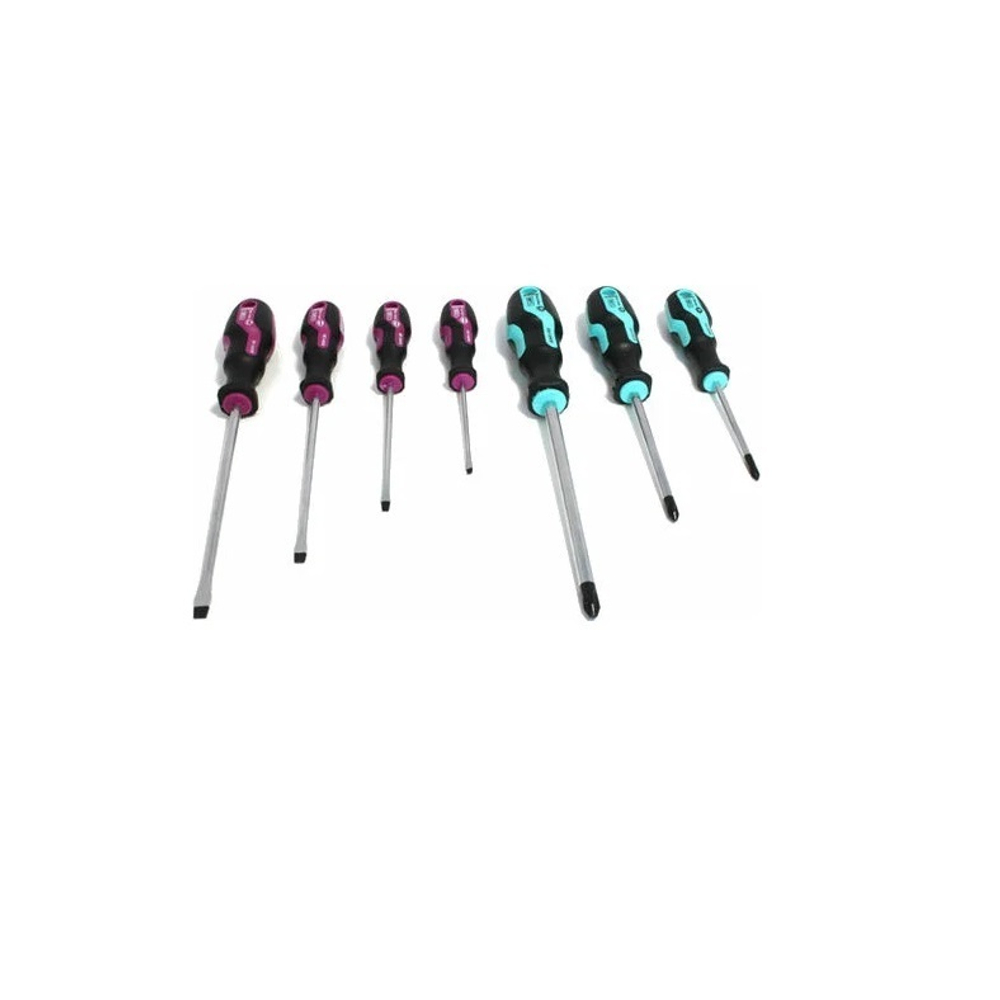 Новинка! Набор из 7 отверток S Line Profi шлиц - 4шт, PH - 3 шт. 8627 01 в кейсе Narex 862701