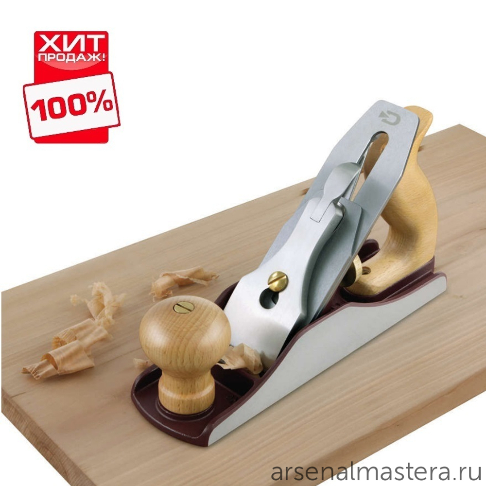 СУПЕР ХИТ! Рубанок для чистового строгания N4 250 мм лезвие 50 мм DICK / Dictum SK4 Steel 703331 М00002991