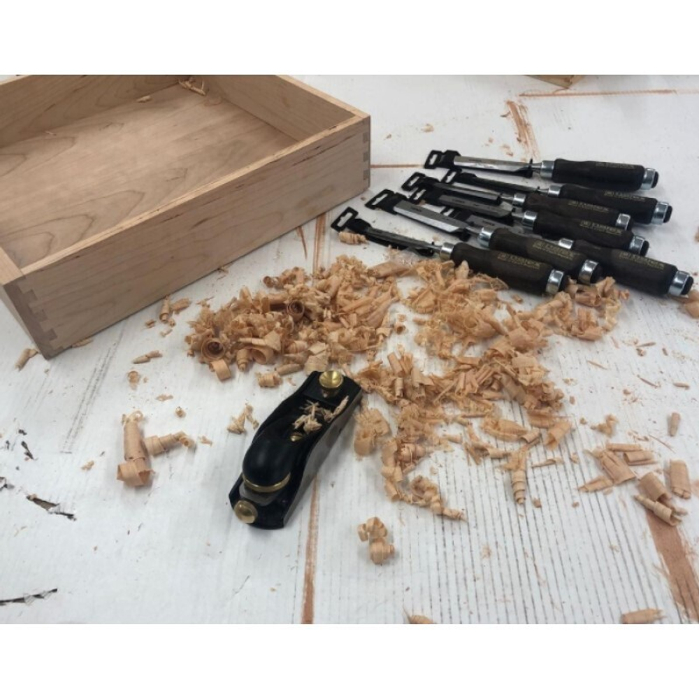 ЦЕНЫ НИЖЕ ХИТ! Набор столярных стамесок плоских Wood Line Profi Narex 6 шт в деревянном кейсе (6, 10, 12, 16, 20, 26 мм) 853053