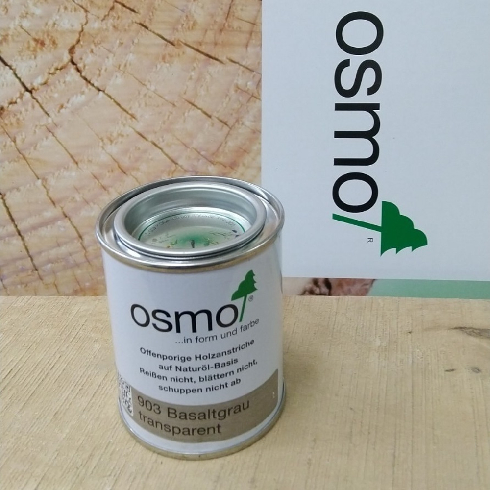 РАСПРОДАЖА ХИТ! Защитное масло - лазурь для древесины для наружных работ OSMO 903 Серый базальт 0,125 л Holzschutz Ol-Lasur Osmo-903-0,125 12100047