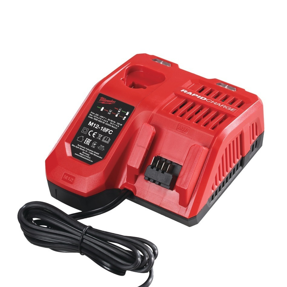 ХИТ! Быстрое зарядное устройство MILWAUKEE M12-18 FC TURBO 4932451079