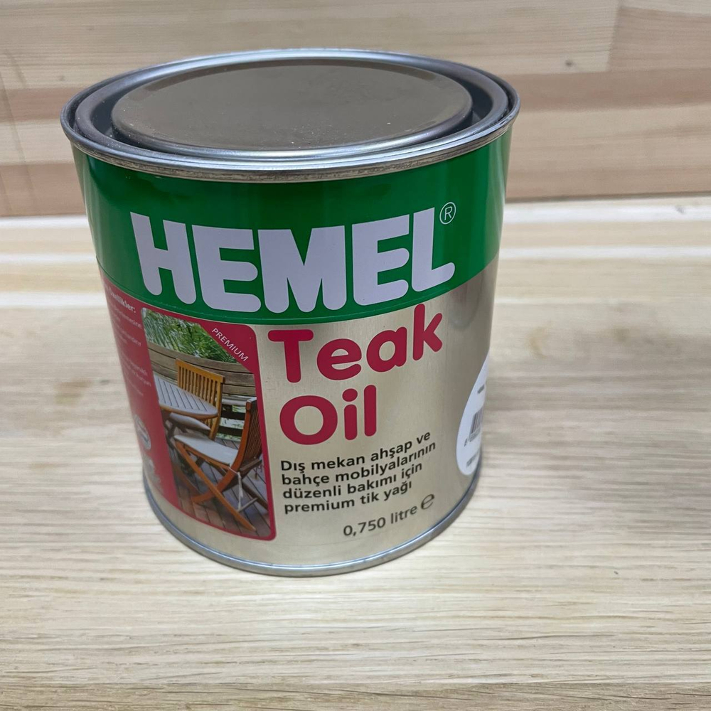 Новинка! Масло для тика премиум - класса для наружных работ Teak Oil Бесцветное 0,75 л для ухода за древесиной и садовой мебелью на открытом воздухе 3300H HEMEL 10815