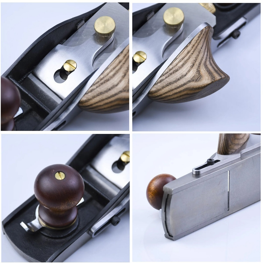 Рубанок торцовочный N 62 Low Angle Jack Plane сталь, ширина ножа 50 мм, длина подошвы 350 мм с боковой рукоятью GOLDRATIO М00023532