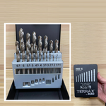 ХИТ! Набор из 19 шт сверл спиральных по металлу RUKO HSS-G TERRAX by 1-10 мм, в кейсе A214214