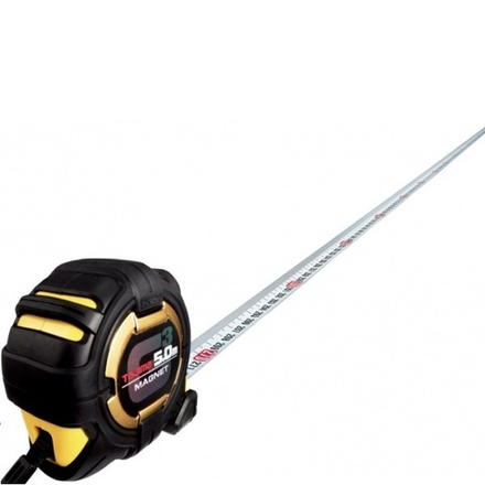 Рулетка японская длина 5 м ширина 27 мм с магнитным зацепом обрезиненный корпус TAJIMA G3 LOCK 27 G3M750MT
