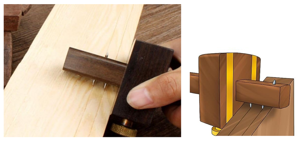 Новинка! Рейсмус столярный с двумя иглами Adjustable Mortice Marking Gauge 6'' 150 мм GARVIN SWW-9001