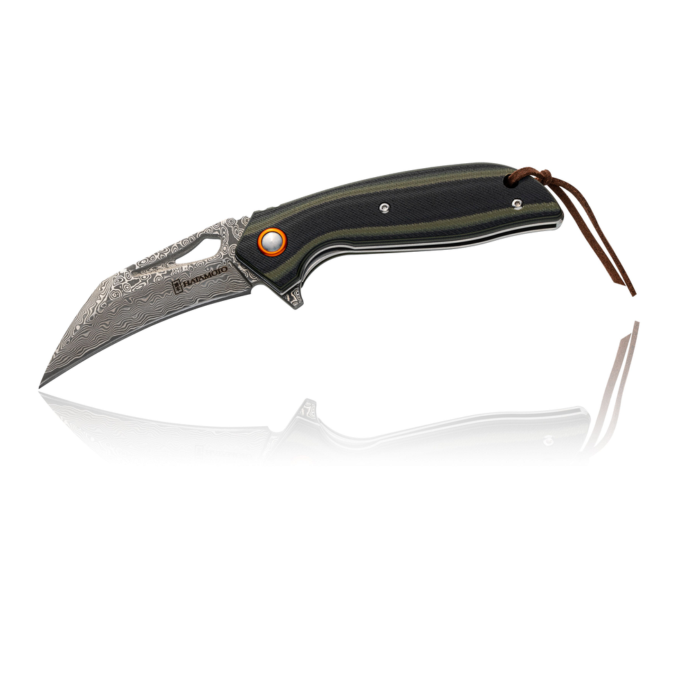 Новинка! Нож японский складной Tojiro Hatamoto, дамасская сталь VG-10 110 слоев, 1000 грит, рукоять G10, клинок 78 мм HFK-2459