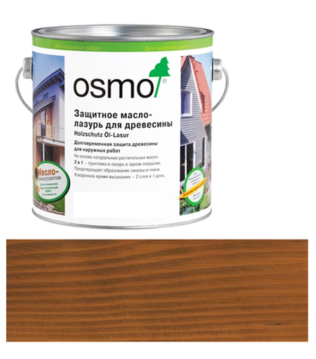 ХИТ! Защитное масло-лазурь для древесины Osmo 707 Орех 2,5 л Holzschutz Ol-Lasur для наружных работ Osmo-707-2,5 12100011