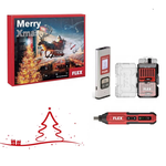 ВЫГОДНО! Адвент - календарь рождественский 2026 FLEX MERRY XMAS. Комплект: Аккумуляторная отвертка с битами и лазерным дальномером 533102