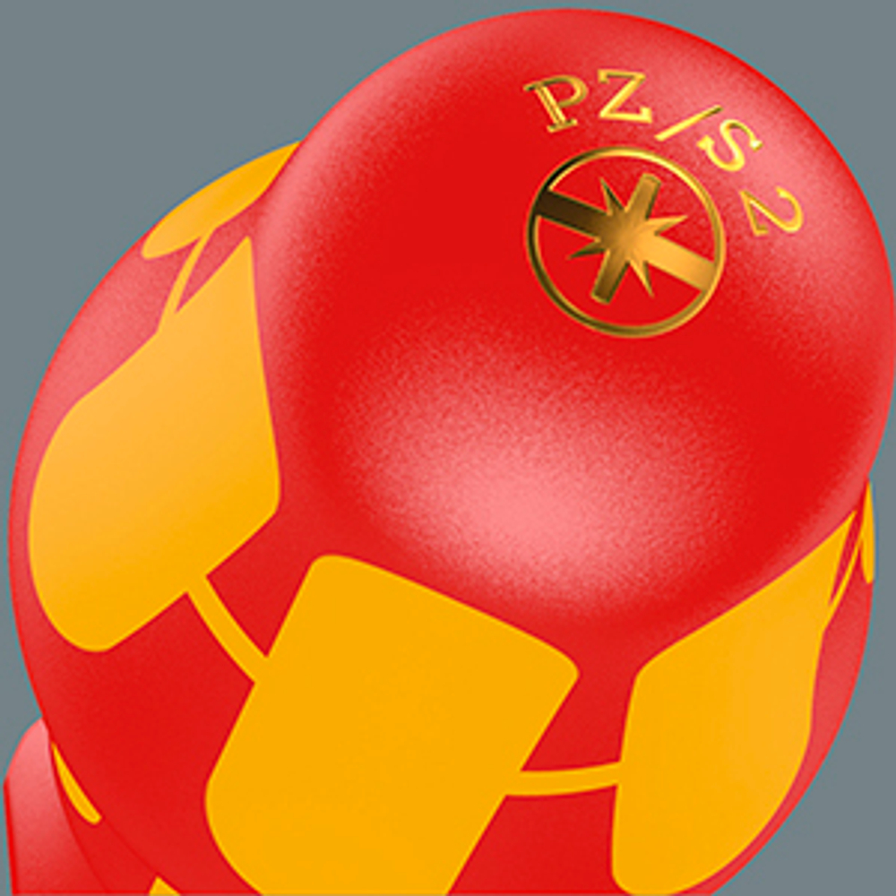 Отвертка диэлектрическая Pozidriv / шлиц Kraftform Plus 165 i PZ/S VDE, 2 / 100 мм WERA WE-006191