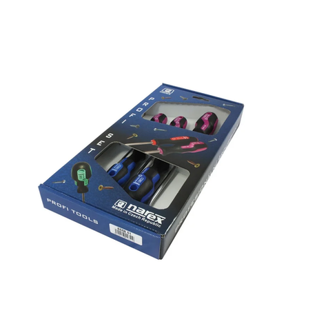 Новинка! Набор из 5 отверток NAREX S Line Profi, шлиц 3 шт, PZ 2 шт 8558 51 в коробке 855851