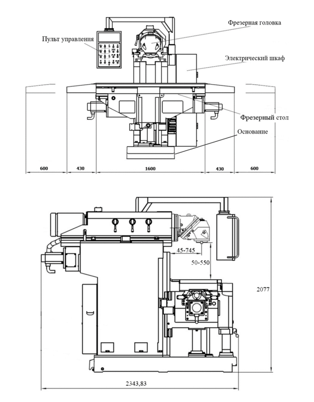 Новинка! Универсальный консольно-фрезерный станок JET JUM-2063VXL Servo DRO 380 В 7,5 кВт, для фрезерной обработки, сверления, растачивания и пр. при производстве деталей мелкими сериями на механо-обрабатывающих, инструментальных и ремонтно-механических участках 50000852T