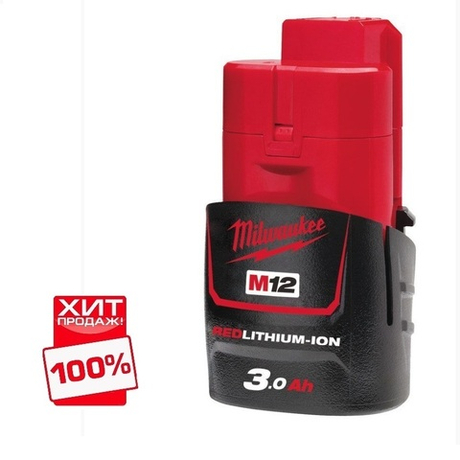 ХИТ! Аккумулятор M12 B3 3 Ач MILWAUKEE 4932451388