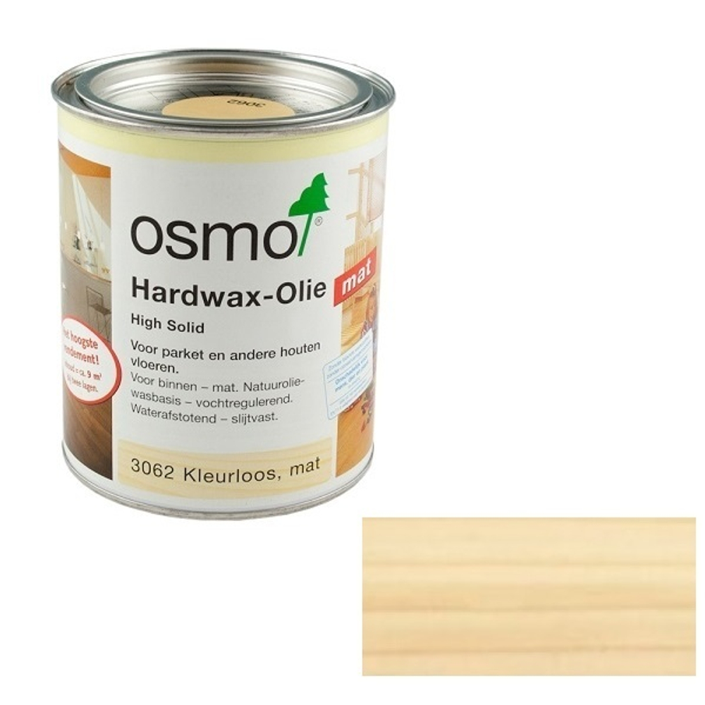 ХИТ! Масло с твердым воском Osmo 3062 бесцветное матовое 0,75 л Hartwachs-Ol Original для внутренних работ Osmo-3062-0.75 10300045