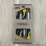 ЛЕТОМ НИЖЕ ХИТ! Набор 4 шт из плоских стамесок с ручкой 6, 12, 20, 26 мм Narex SUPER 2009 LINE PROFI в картонной коробке 860600