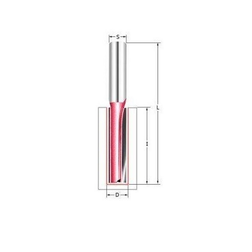 Фреза пазовая прямая Z 2 D 6 x 22 x 55 S 6 PROCUT 110611P