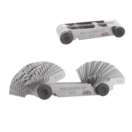 Новинка! Резьбомер Kinex М+W+G 58 шаблонов, шаг резьбы 0.25-6 мм, 4-62 TPI 1148