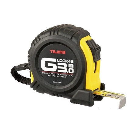 Новинка! Рулетка японская TAJIMA G LOCK 3 м / 16 мм, черно - желтый цвет G6P30MT