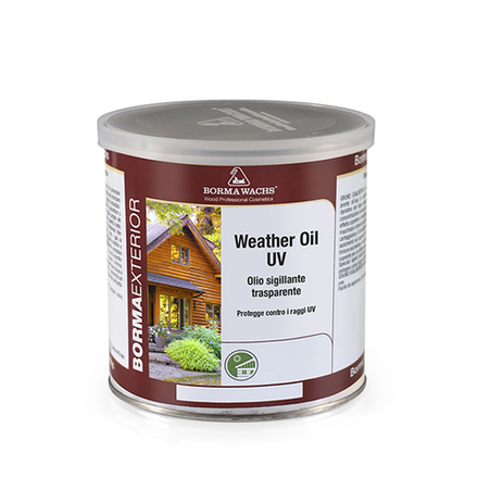 АКЦИЯ МАЙ 2025! Масло Borma WEATHER OIL UV 1 л с УФ-фильтром ПОГОДНОЕ для наружных и внутренних работ 3933.UV