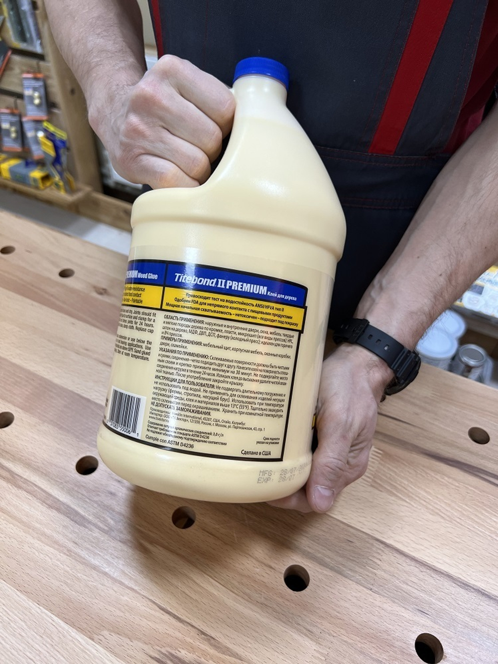 ХИТ! Клей столярный влагостойкий TITEBOND II Premium Wood Glue 5006 кремовый 3.8 л TB5006