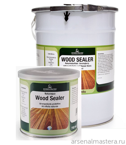 Покрытие (барьерный грунт) прозрачное для маслянистых пород древесины 750 мл Wood sealer для наружных работ Borma NAT4090