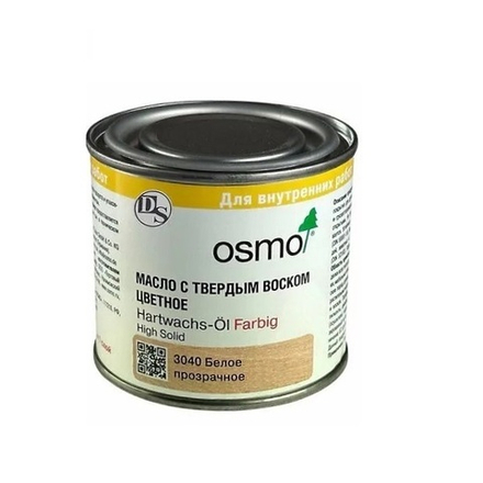 Новинка! Цветное масло с твердым воском 3040 Белое 0,22 л Hartwachs-Ol Farbig слабо пигментированное для внутренних работ Osmo 10300029_2