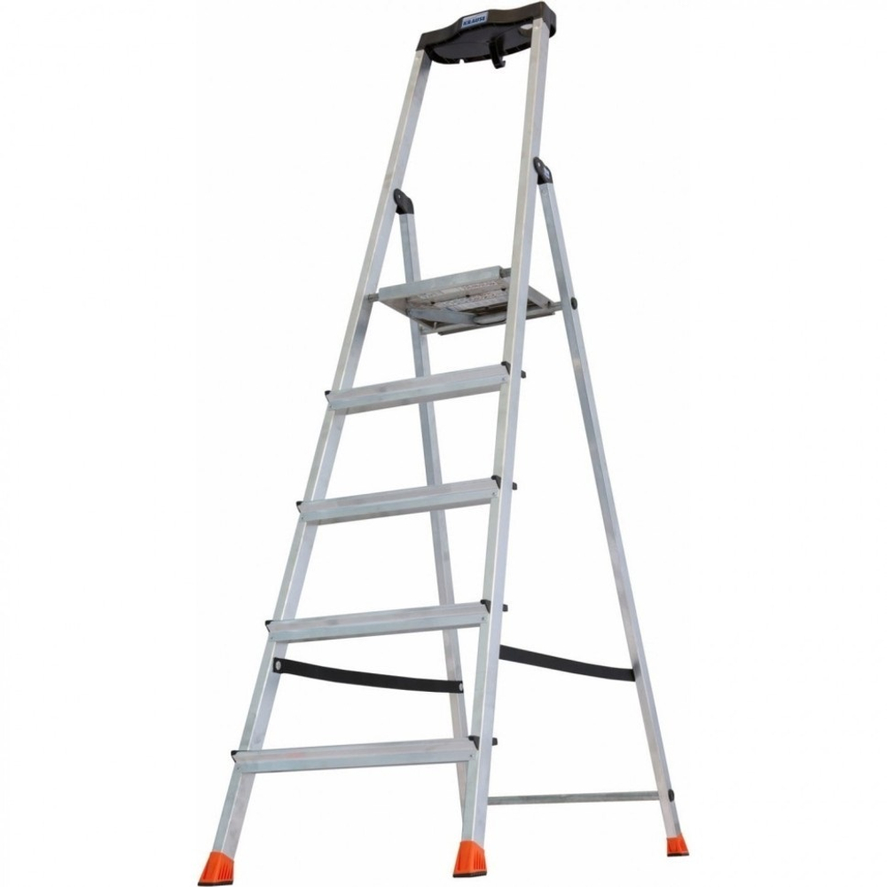 Новинка! Свободностоящая стремянка 2К заглушки 8 ступеней  MONTO SAFETY Krause 128980