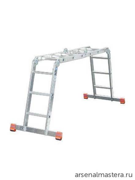 ХИТ! Универсальная шарнирная лестница - стремянка трансформер Krause Monto MULTIMATIC 4x4 120649