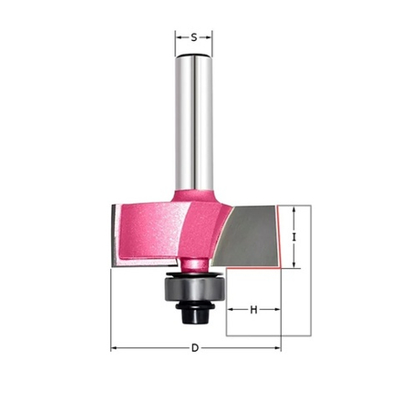 Новинка! Фреза четвертная нижний подшипник Z 2  D 50,8 х 22 x 73  S 12 PROCUT 307251AP