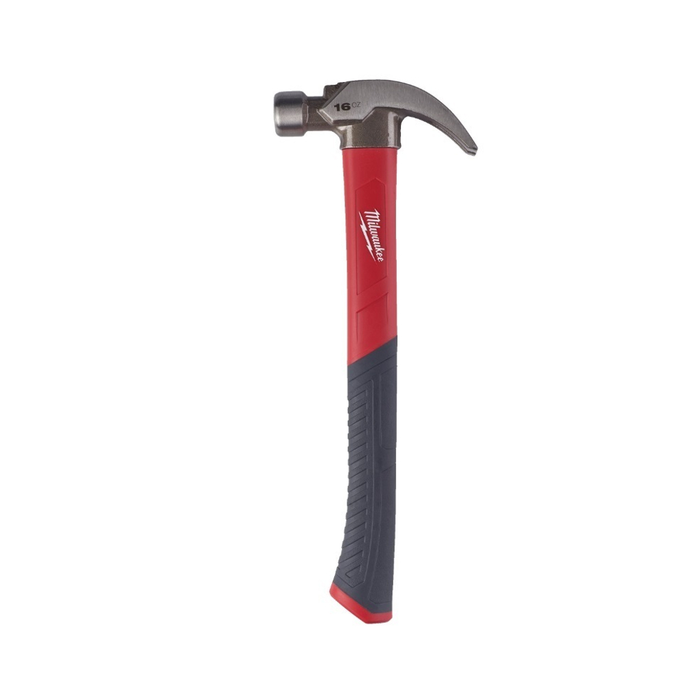 Молоток с рукояткой из стекловолокна Fiberglass Curved Claw Hammer 20 унций / 570 г Milwaukee 4932478658