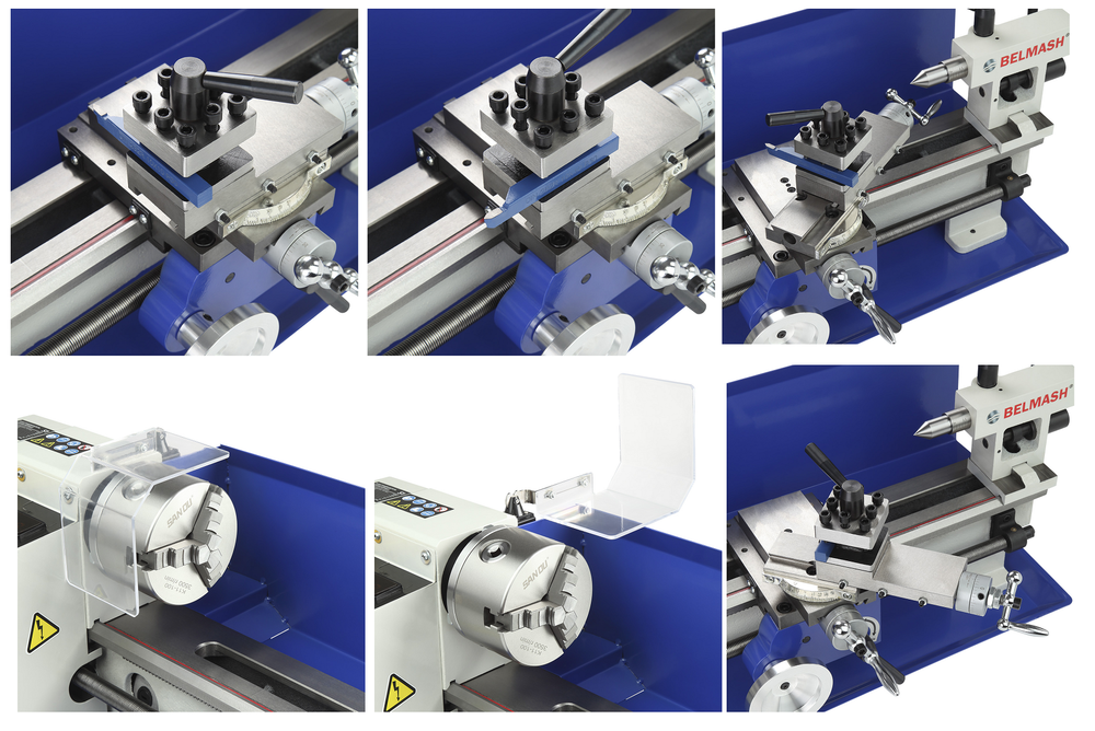 АКЦИЯ МАРТ 2026! Станок токарный BELMASH ML-714VS 220В 0,6 кВт для точения, растачивания, сверления, торцевания и нарезания метрической резьбы на деталях из стали, цветных металлов и пластмасс S347A