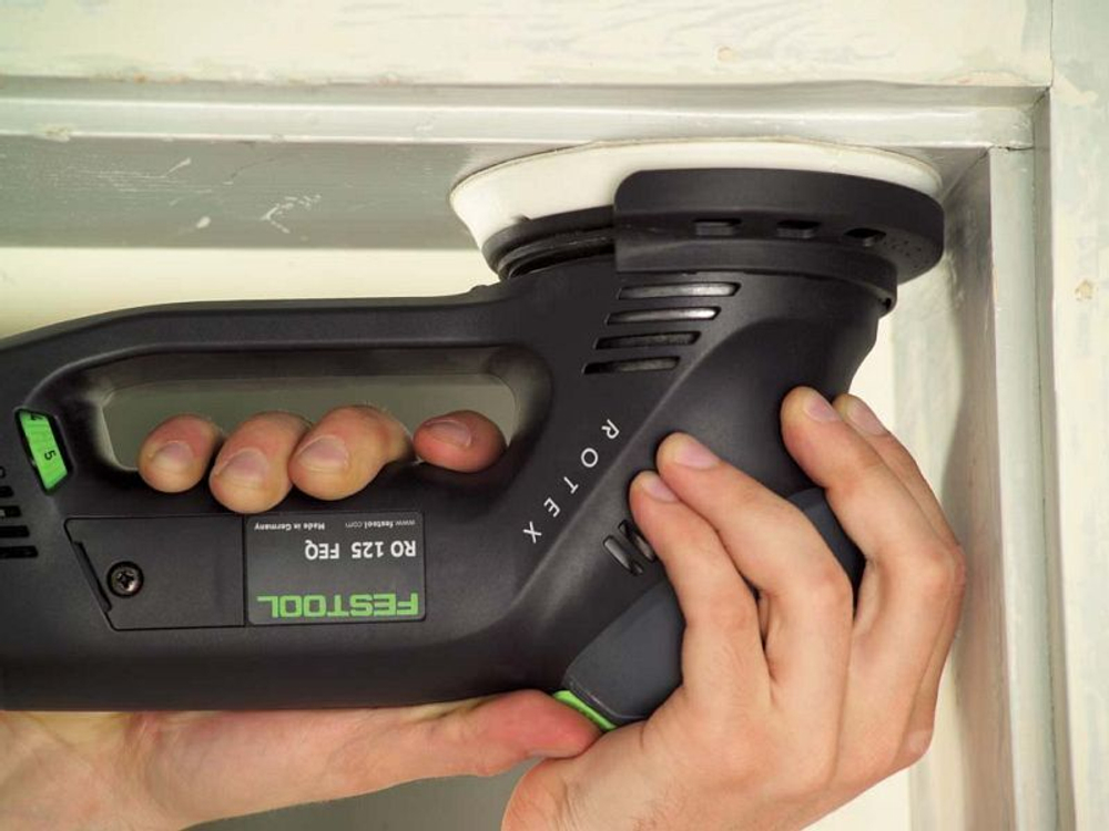 ХИТ! Эксцентриковая шлифовальная машинка с редуктором FESTOOL ROTEX RO 125 FEQ-Plus для грубого, тонкого шлифования и полирования в систейнере Systainer SYS3 M 187 576029