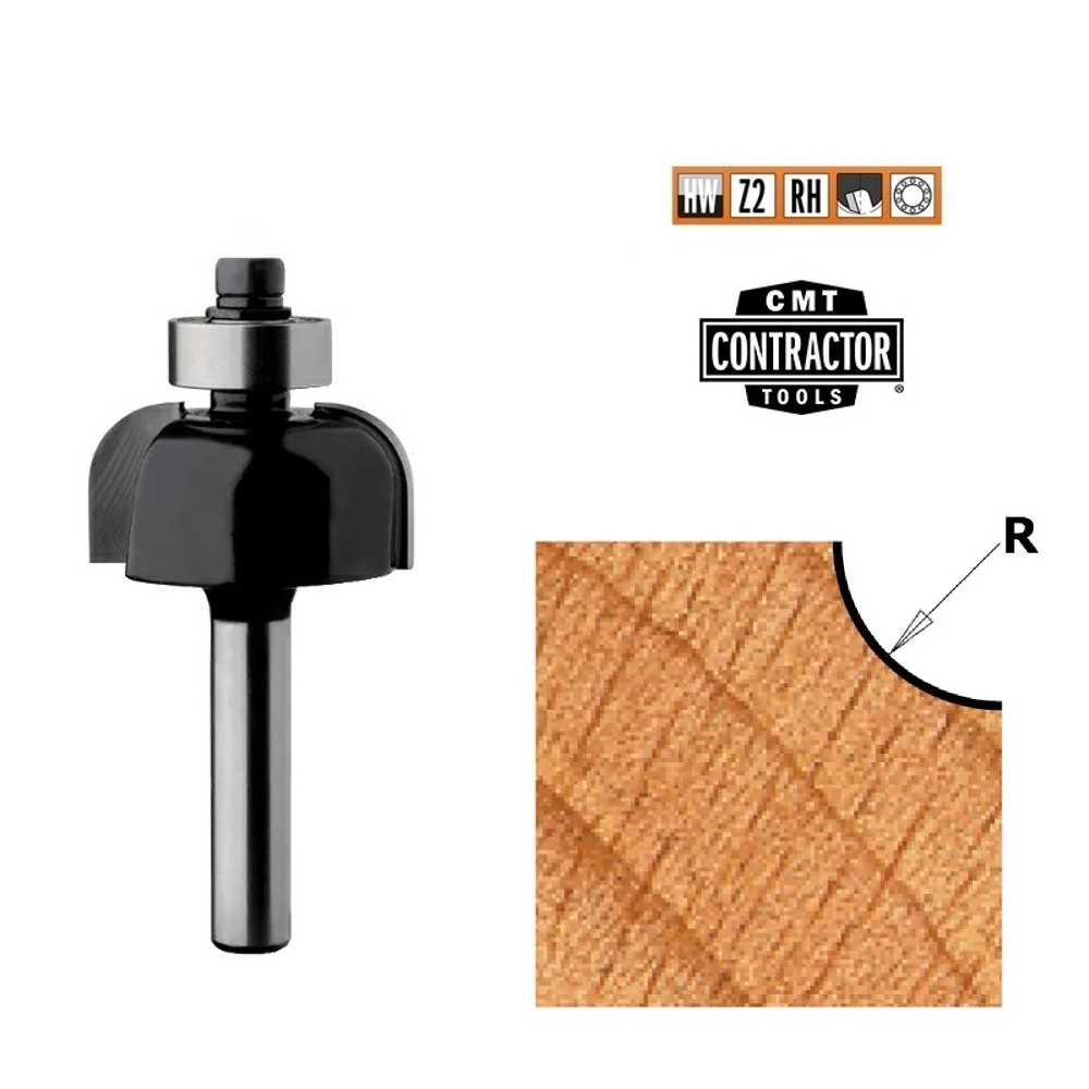 ЗИМА ДЕШЕВЛЕ! Фреза концевая Contractor галтельная внешний радиус R 9,5 нижний подшипник S 8 D 31,7 x 12,7 CMT K937-317