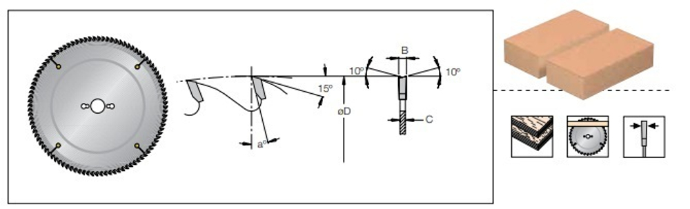 Пильный диск тонкий пропил D 250 x 30 x 2,3 Z 80 торцевой рез DIMAR 90131606